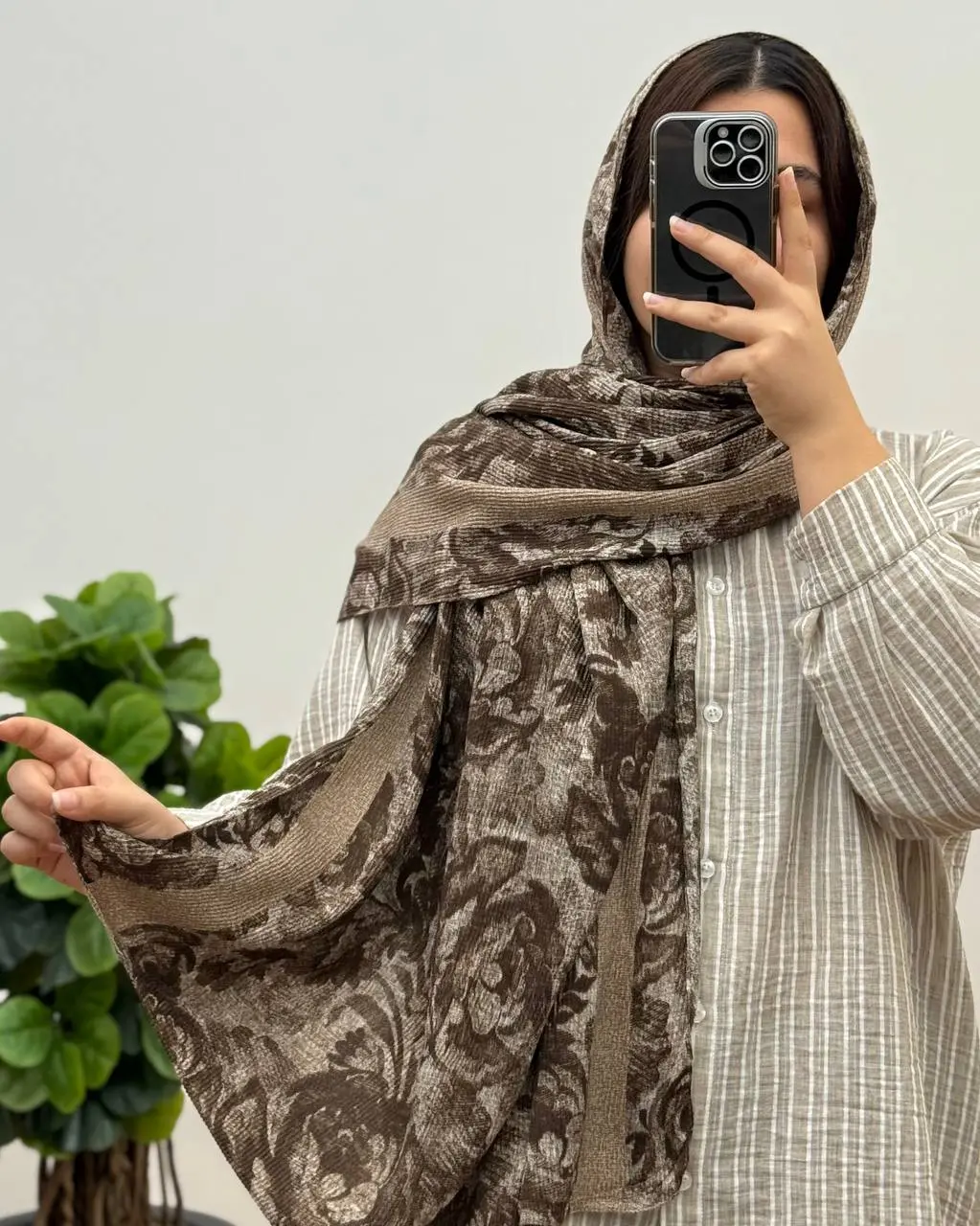 شال کریشه گل درشت